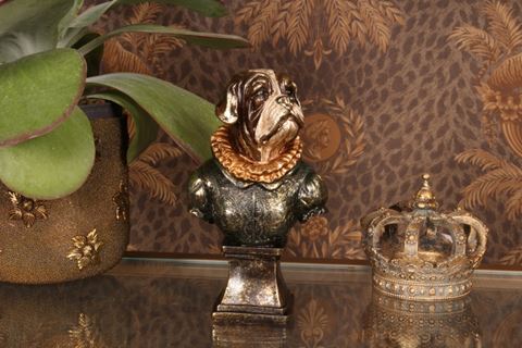 Dog bust resin 22 cm