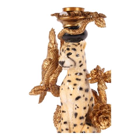 Bijzettafel luipaard resin 51 cm