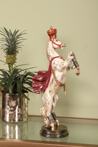 Paard 40 cm - Rood - Resin