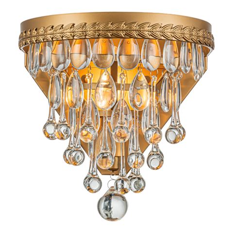 Wandlamp Kensington 24 cm - Goud - Ijzer & Glas