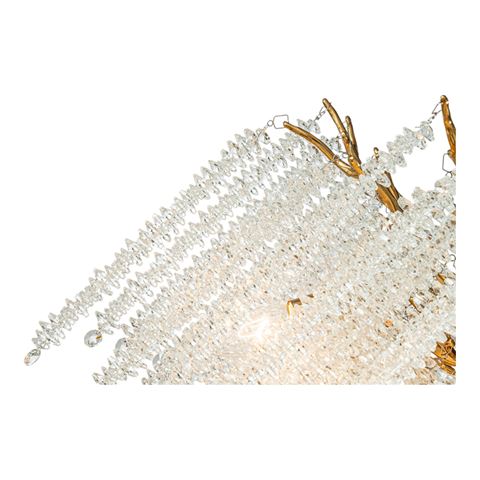 Kroonluchter Waterfall - 45 cm - Goud - Glas