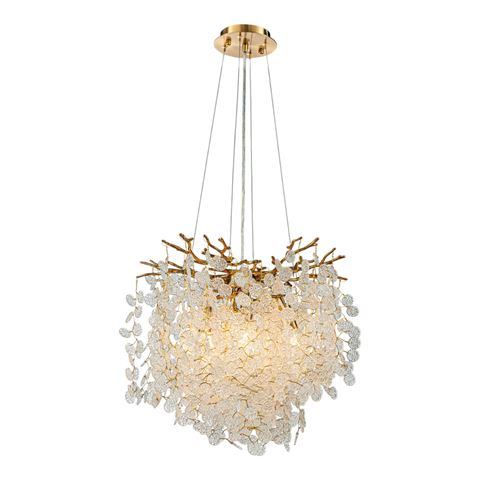 Chandelier Raindrop 40 cm - Gold - Glass