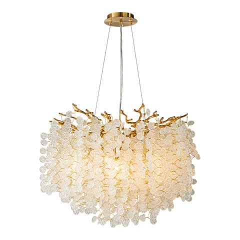 Chandelier Raindrop 60 cm - Gold - Iron & Glass