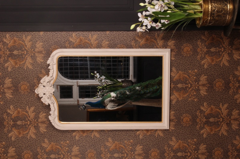 Spiegel muur hout 130x80 cm