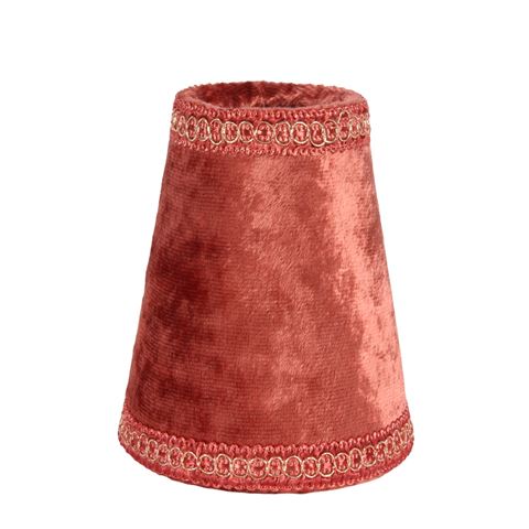 Lampshade 9 cm - Clip-On - Red - Fabric