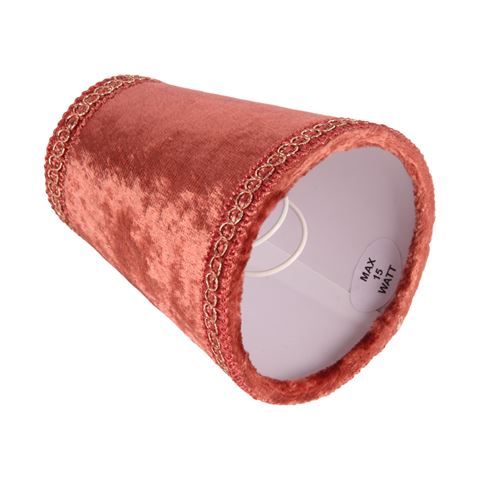 Lampshade 9 cm - Clip-On - Red - Fabric