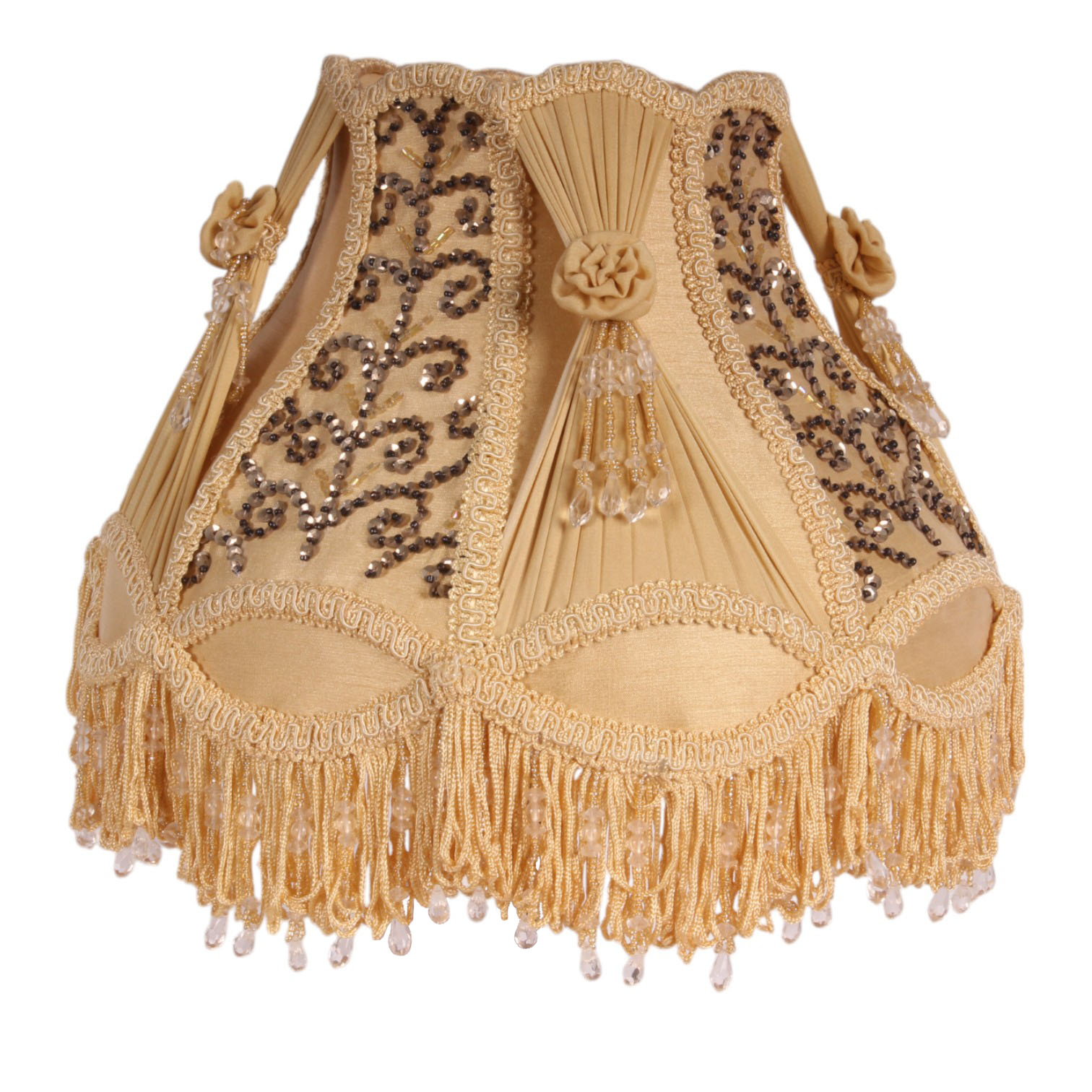 Lampenkap Victorian 31 cm - Geel - Stof