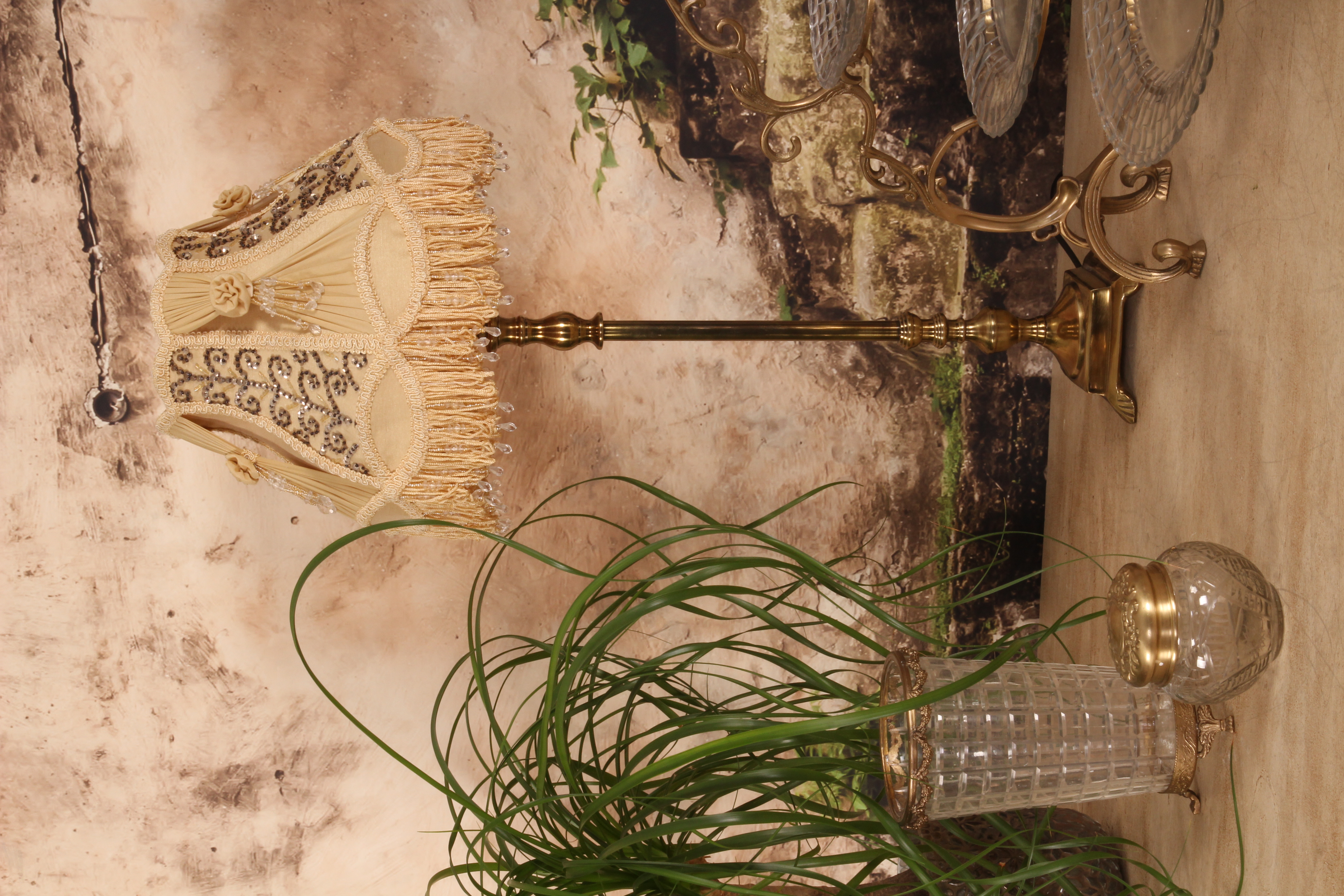 Lampshade Victorian 31 cm - Yellow - Fabric