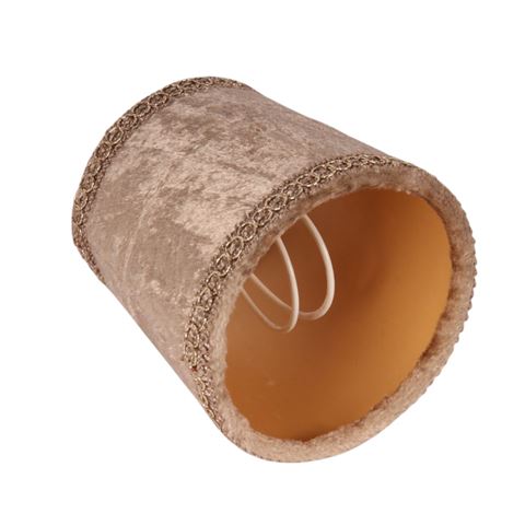 Lampenkap Victorian 8,5 cm - Klem - Beige - Stof