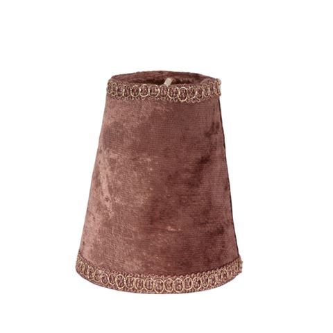 Lampenschirm Victorian 10,5 cm - Clip-On - Braun - Stoff