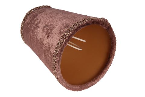 Lampenschirm Victorian 10,5 cm - Clip-On - Braun - Stoff