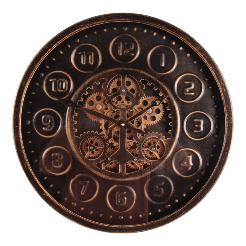 Wandklok Stamford 46 cm - Zwart - Rond - Metaal