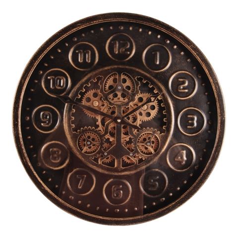 Wall Clock Stamford 46 cm - Black - Round - Metal