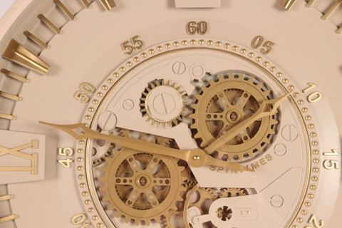 Wandklok Westbury 59 cm - Beige - Rond - Metaal