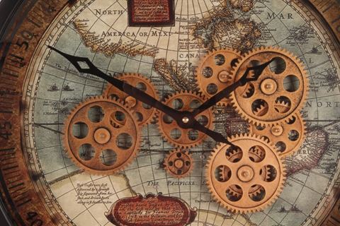 Wall Clock Newark 46 cm - Black - Round - Metal