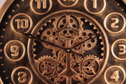 Wall Clock Elmont 46 cm - Gold - Round - Metal