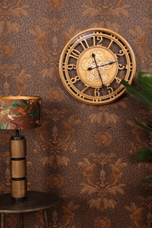 Wandklok Key West 46 cm - Goud - Rond - Metaal