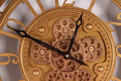 Wall Clock Key West 46 cm - Gold - Round - Metal