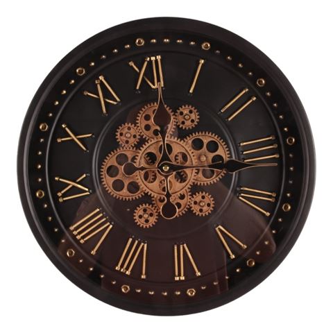 Wall Clock Buffalo 40 cm - Black - Round - Metal
