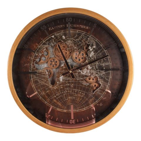 Wall Clock Yankee 46 cm - Gold - Round - Metal