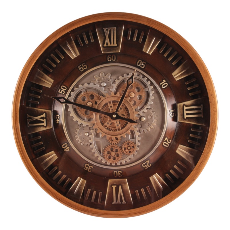 Wandklok Yorkville 46 cm - Goud - Rond - Metaal