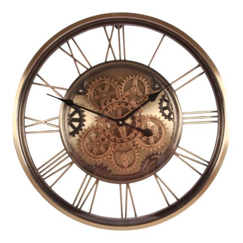 Wall Clock Bayonne 62 cm - Gold - Round - Metal