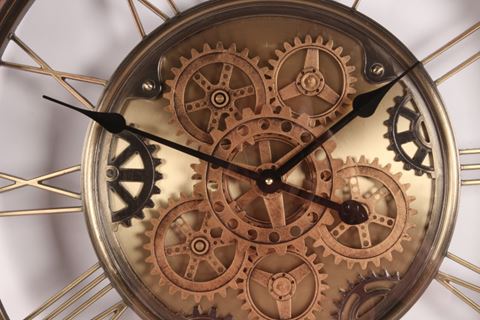 Wall Clock Bayonne 62 cm - Gold - Round - Metal