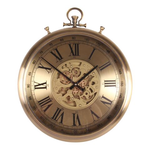 Wall Clock Whitestone 62 cm - Gold - Round - Metal