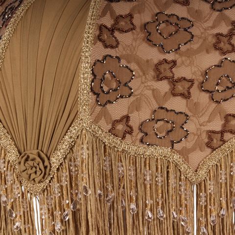 Lampenkap Victorian Dome 38 cm - Goud - Stof