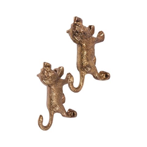 Wandhaak Leeuw 12 cm - Goud - Aluminium