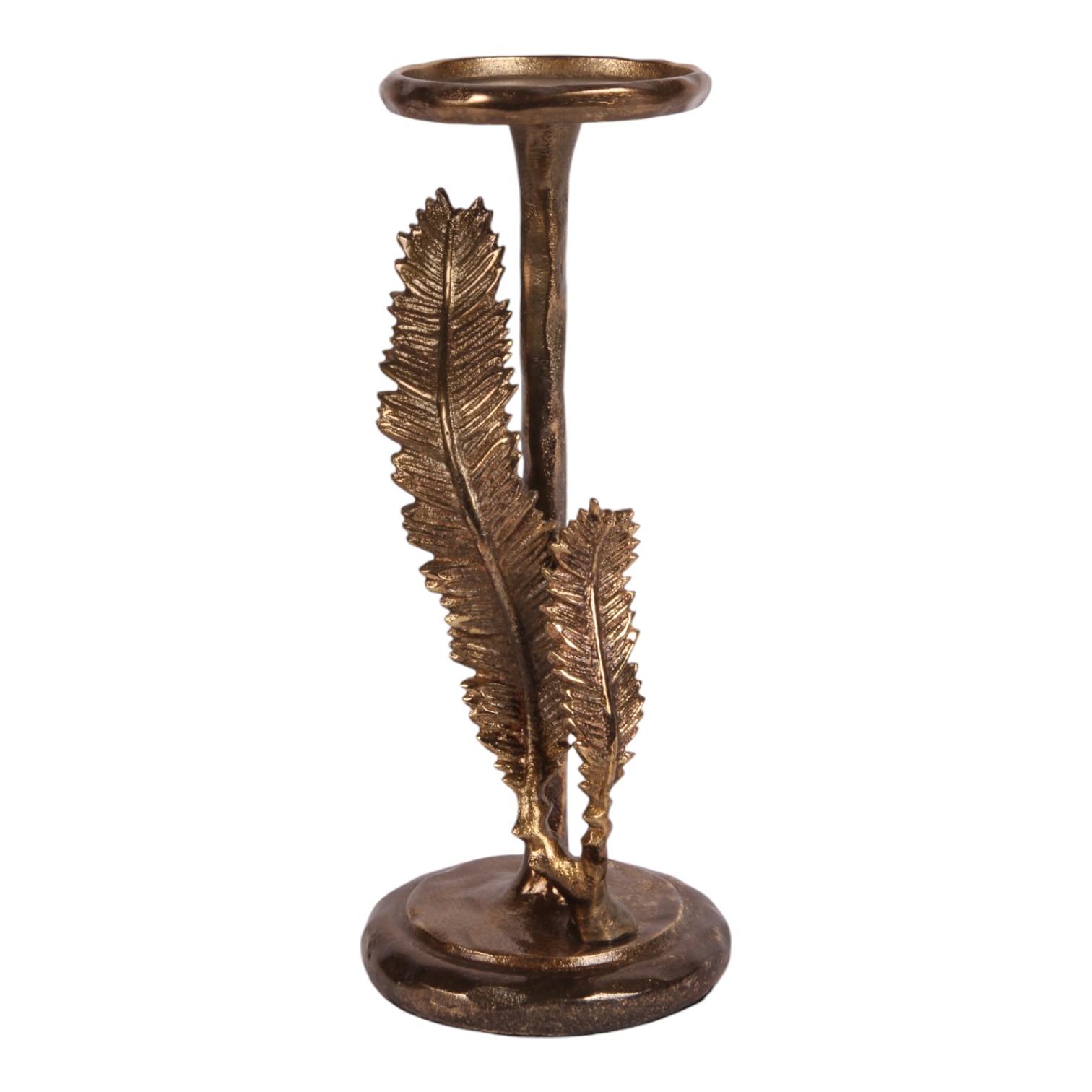 Kandelaar Veren 28 cm - Goud - Aluminium