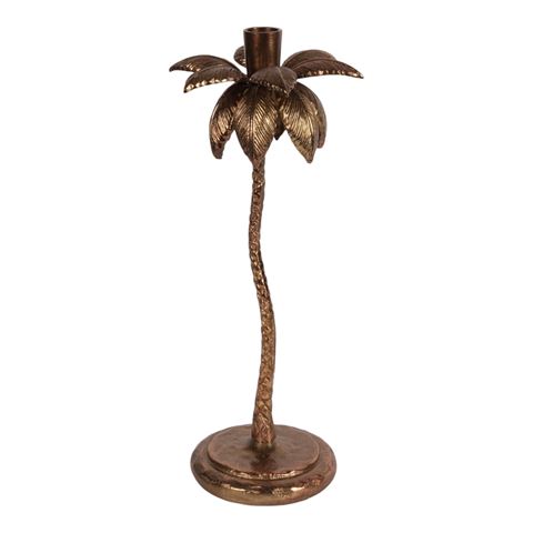 Kandelaar Palmboom M 34.5 cm - Goud - Aluminium