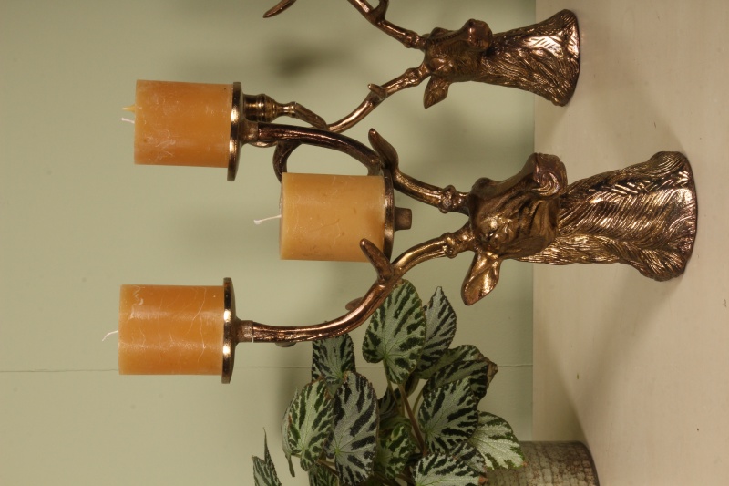 Kandelaar Hert 36 cm - Goud - Aluminium