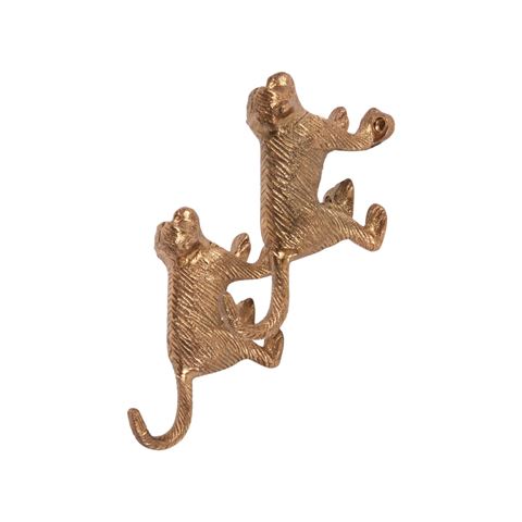 Wandhaak Aap 12 cm - Goud - Aluminium
