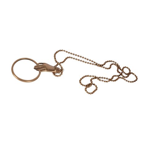 Magnifying Glass Necklace 45 cm - Gold - Brass