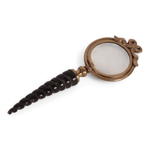 Magnifying Glass Horn 14 cm - Gold - Brass