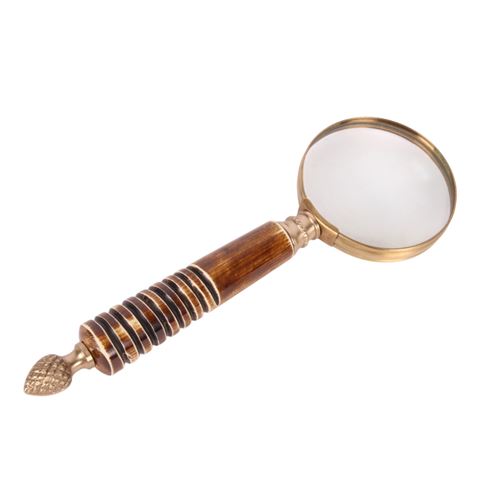 Magnifying Glass Horn 22.5 cm - Gold - Brass