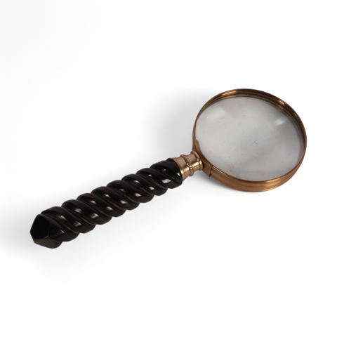 Magnifying Glass Horn 19.5 cm - Gold - Brass