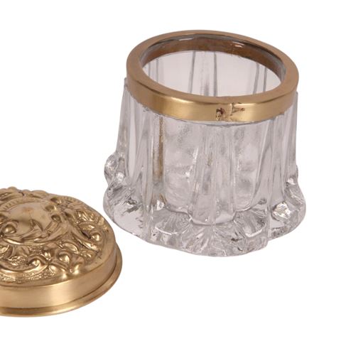 Opberger /pot met deksel - Goud - Brass