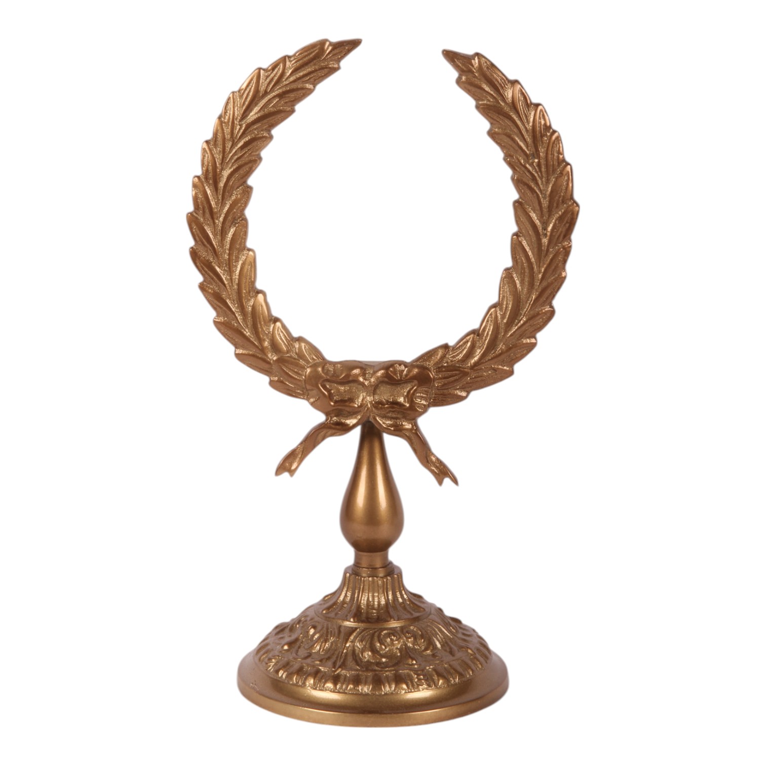 Lauwerkrans op Voet 28 cm - Goud - Aluminium