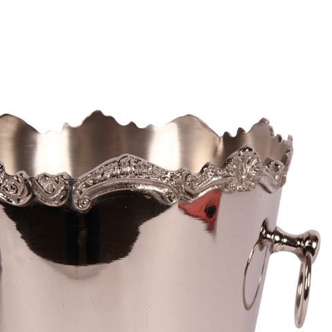 Weinkühler 28 cm - Silber - Messing