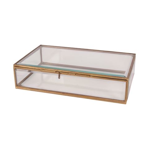 Jewelry Box 22.5x14x5.5 cm - Gold - Glass