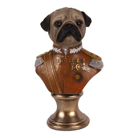 Dog statue resin 17 cm