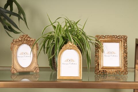 Photo Frame Arch 10x15 cm - Gold - Resin