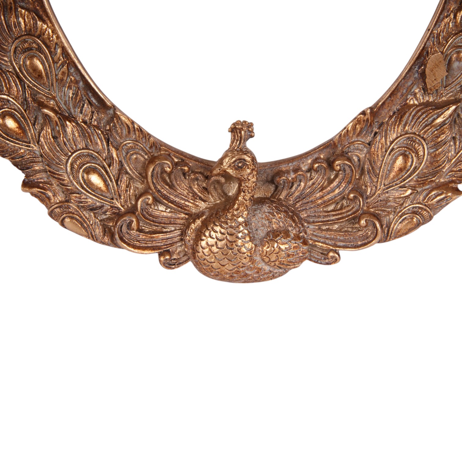 Fotolijst Pauw 13x18 cm - Goud - Resin - Ovaal - Staand