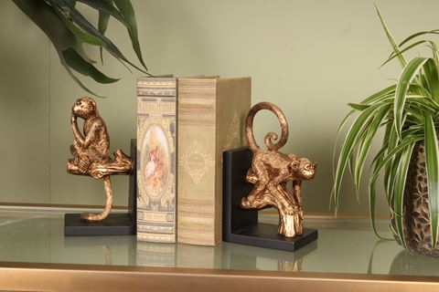 Apen boekensteun / Ass 2 resin 20 cm