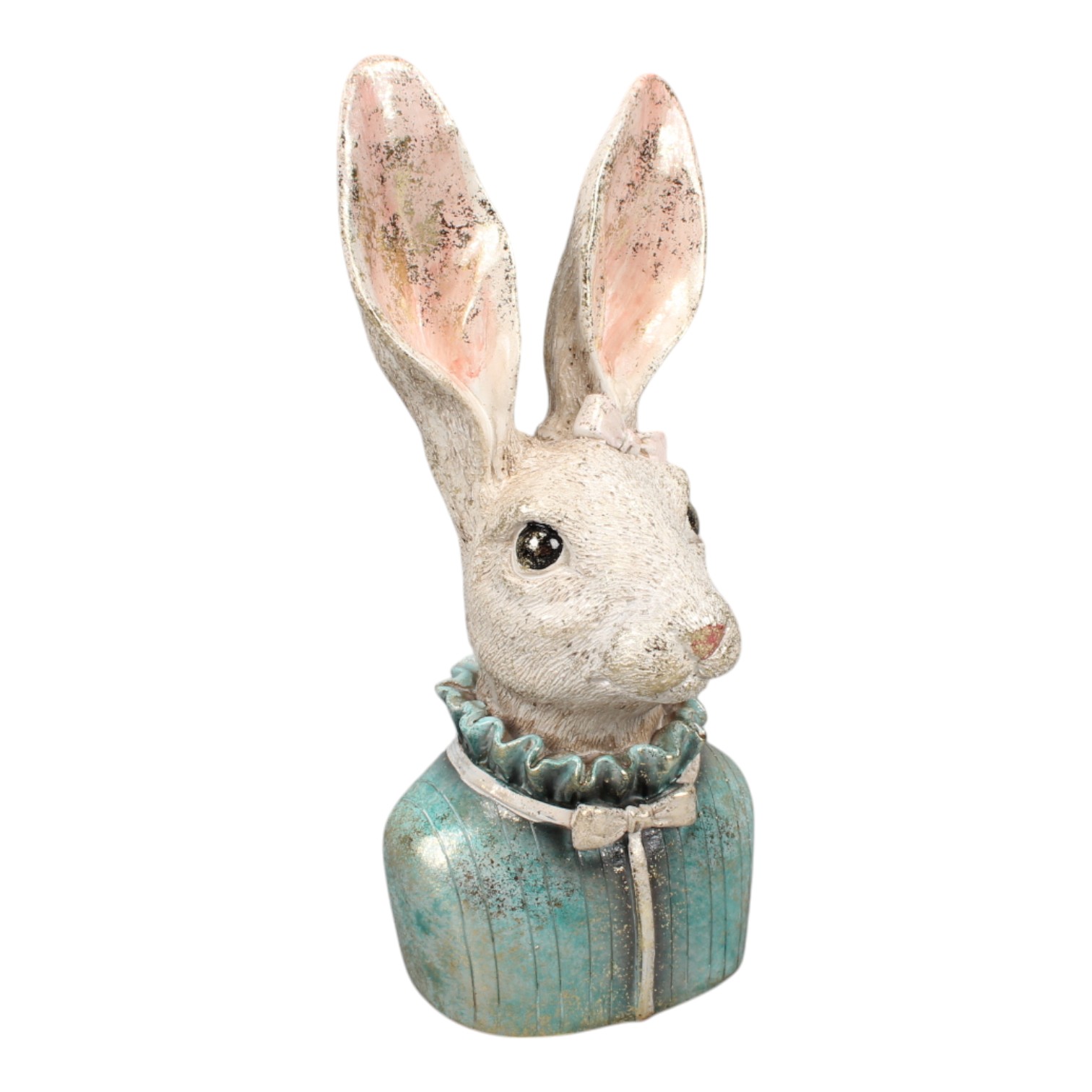 Konijn bust beeld resin 23 cm