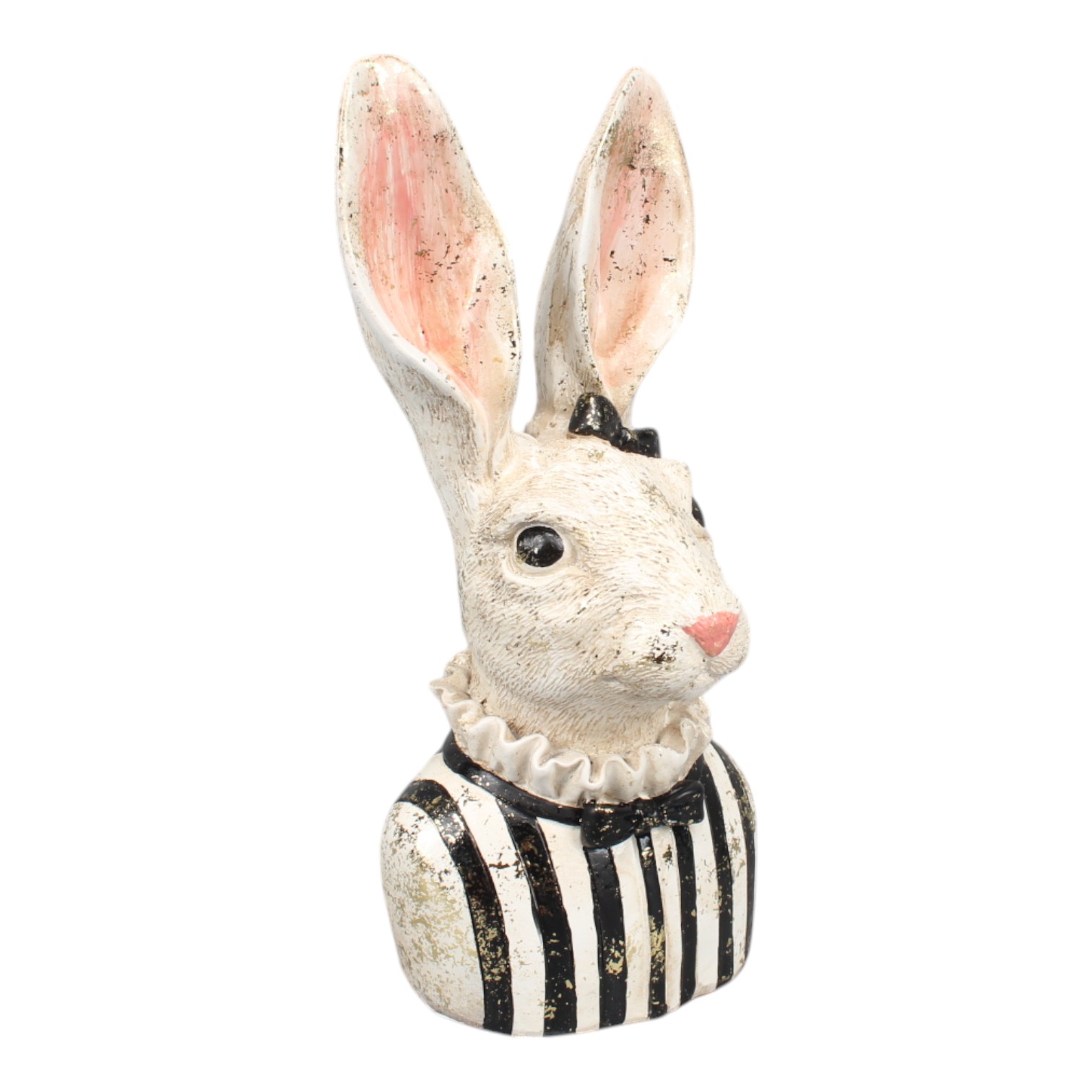 Konijn bust beeld resin 22.5 cm