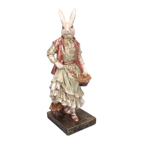 Rabbit figurine resin 34 cm