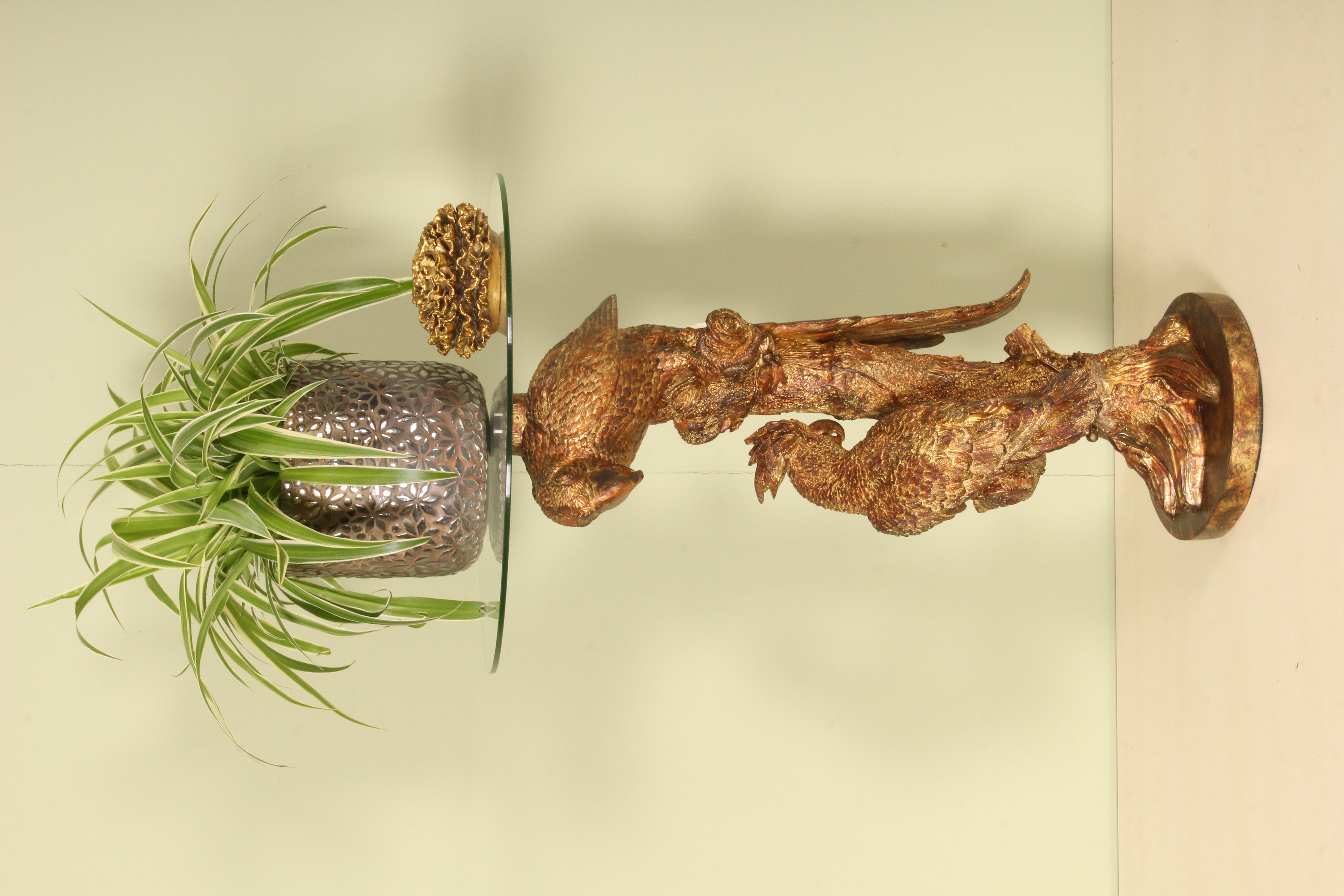 Parrot side table resin 22 cm